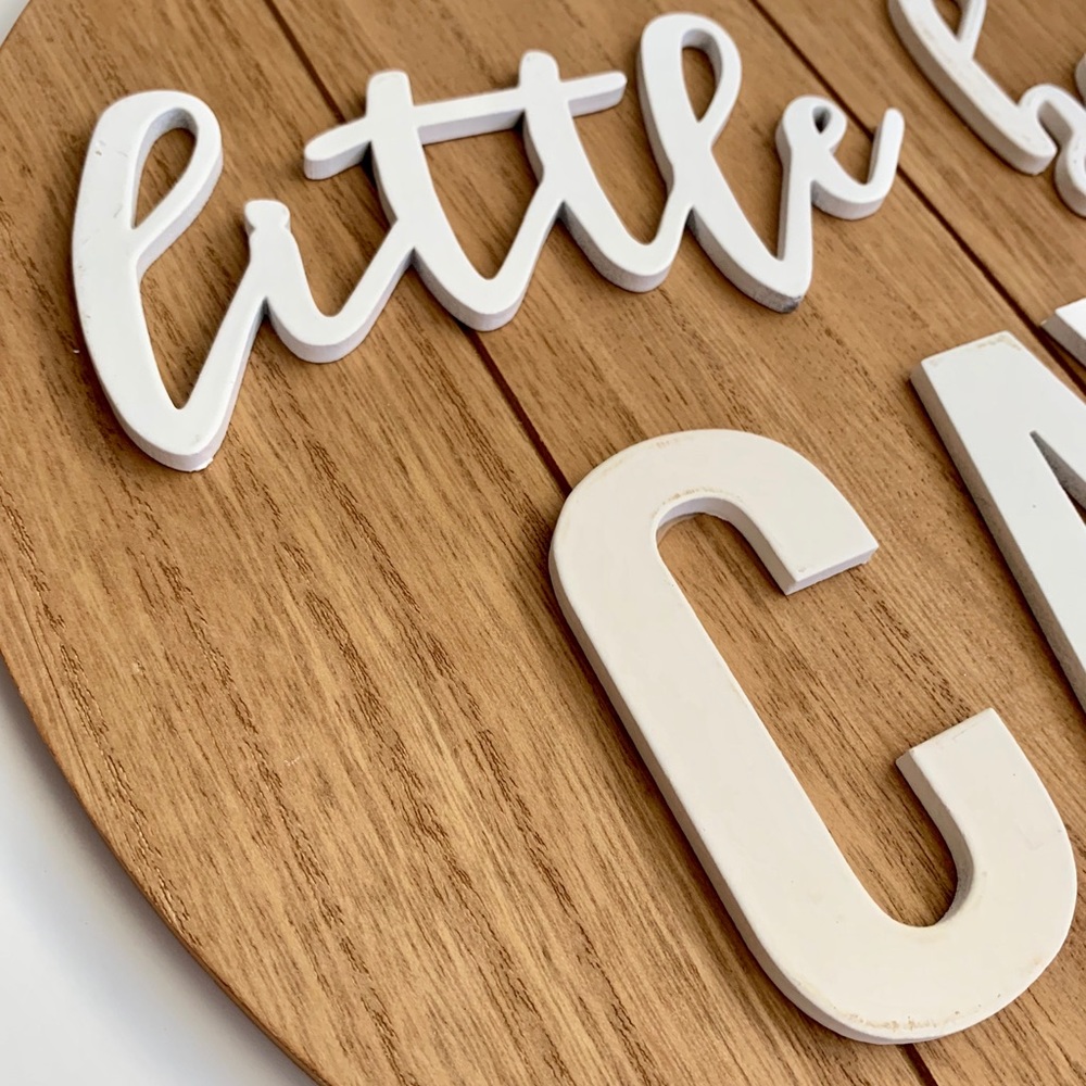 Wooden Circle Sign - Picture 2 of 5